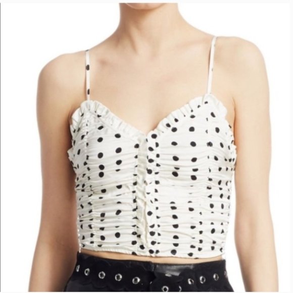 Maje polka dot black and white top 3 NWT - Picture 6 of 11